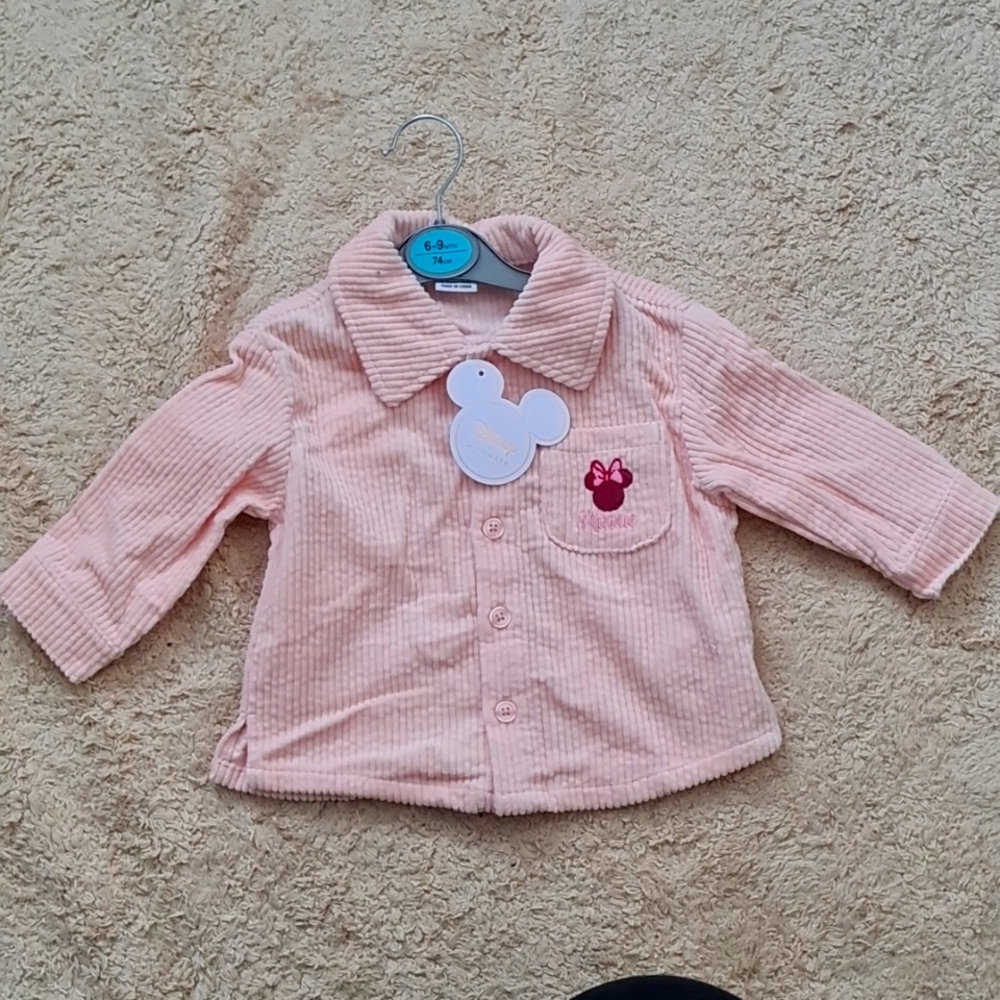 A cute corduroy blouse adorned, 6-9M, Primark, pink